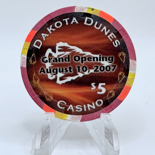 Dakota Dunes Whitecap Saskatchewan 2007 'Grand Opening' LE $5 Casino Chip