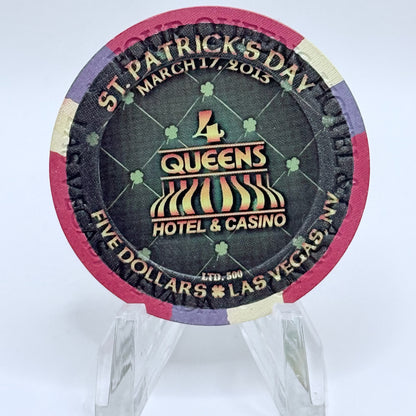 Four Queens Las Vegas Nevada 2013 'St. Patrick's Day' LE $5 Casino Chip D1044