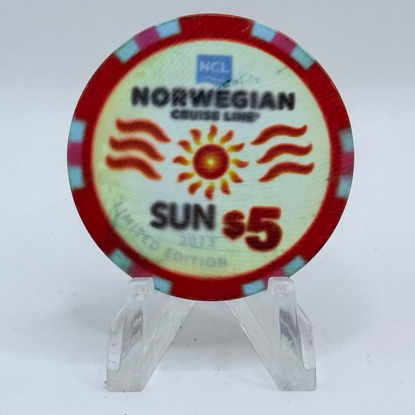 Norwegian Cruise Line Sun 2012 'Sun' LE $5 Casino Chip