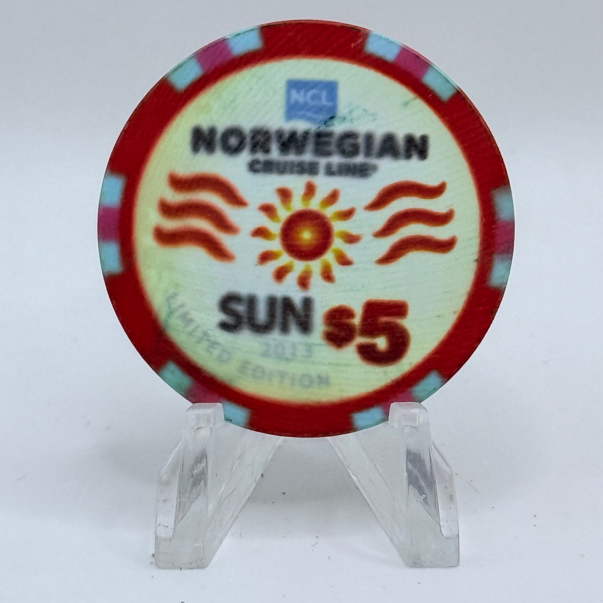 Norwegian Cruise Line Sun 2012 'Sun' LE $5 Casino Chip