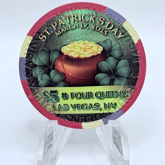 Four Queens Las Vegas Nevada 2013 'St. Patrick's Day' LE $5 Casino Chip D1044