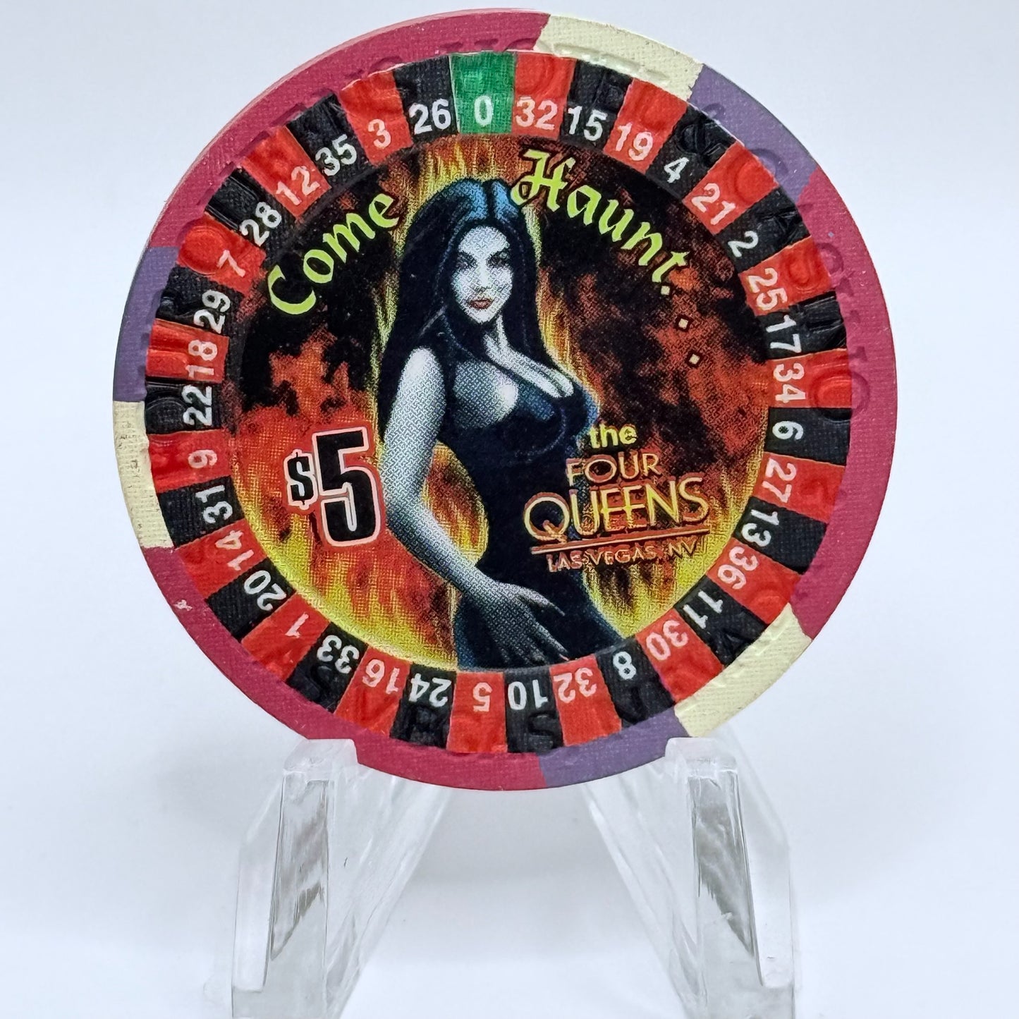 Four Queens Las Vegas Nevada 2000 'Halloween' LE $5 Casino Chip V6820