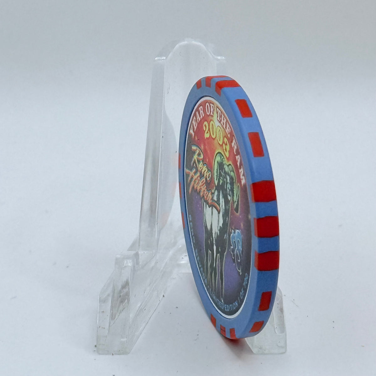 Hilton Resort Reno Nevada 2003 'Year Of The Ram' LE $8 Casino Chip E1200