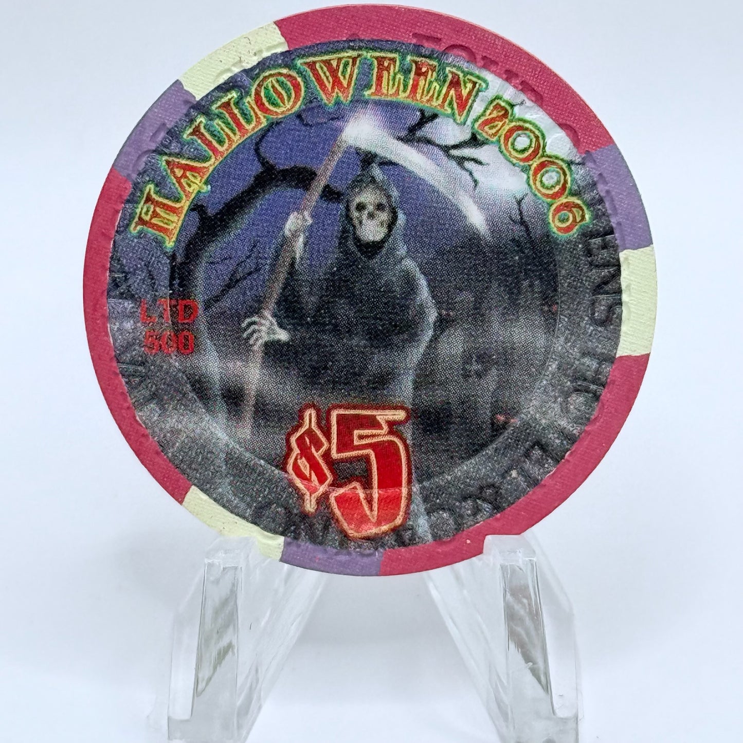 Four Queens Las Vegas Nevada 2006 'Halloween' LE $5 Casino Chip E5946