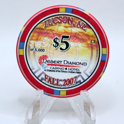Desert Diamond Casino - Tucson Tucson Arizona 2007 'Grand Opening' LE $5 Casino Chip
