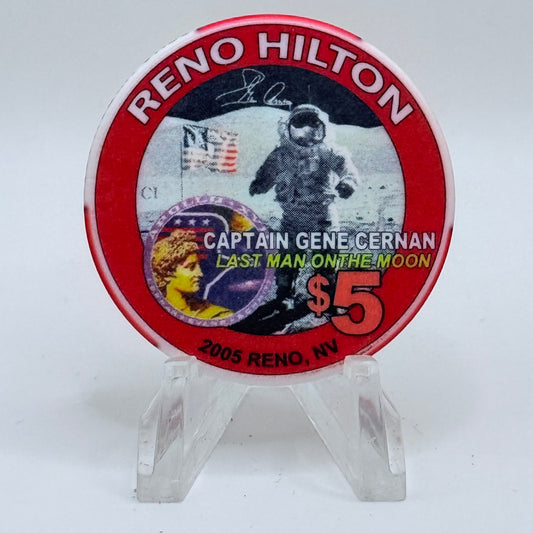 Hilton Resort Reno Nevada 2005 'Apollo XVII' LE $5 Casino Chip E4862