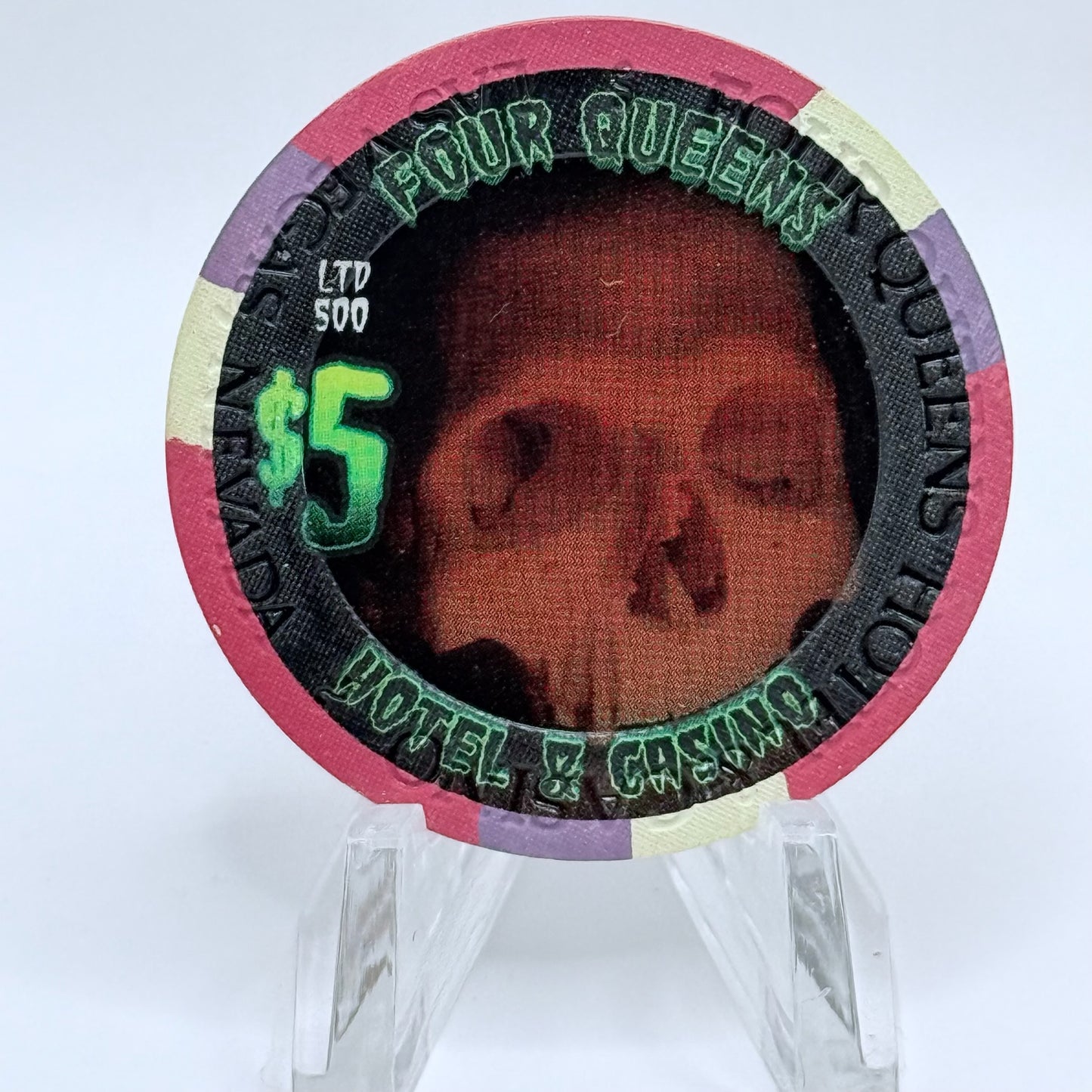 Four Queens Las Vegas Nevada 2008 'Halloween' LE $5 Casino Chip E7944