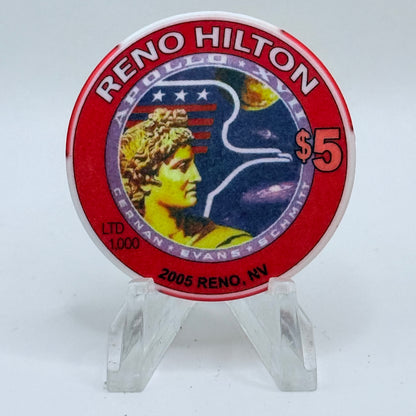Hilton Resort Reno Nevada 2005 'Apollo XVII' LE $5 Casino Chip E4862