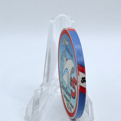Ocean Breeze 1992 'Grand Opening - Dolphin Cruise Line' Series 1 LE $5 Casino Chip