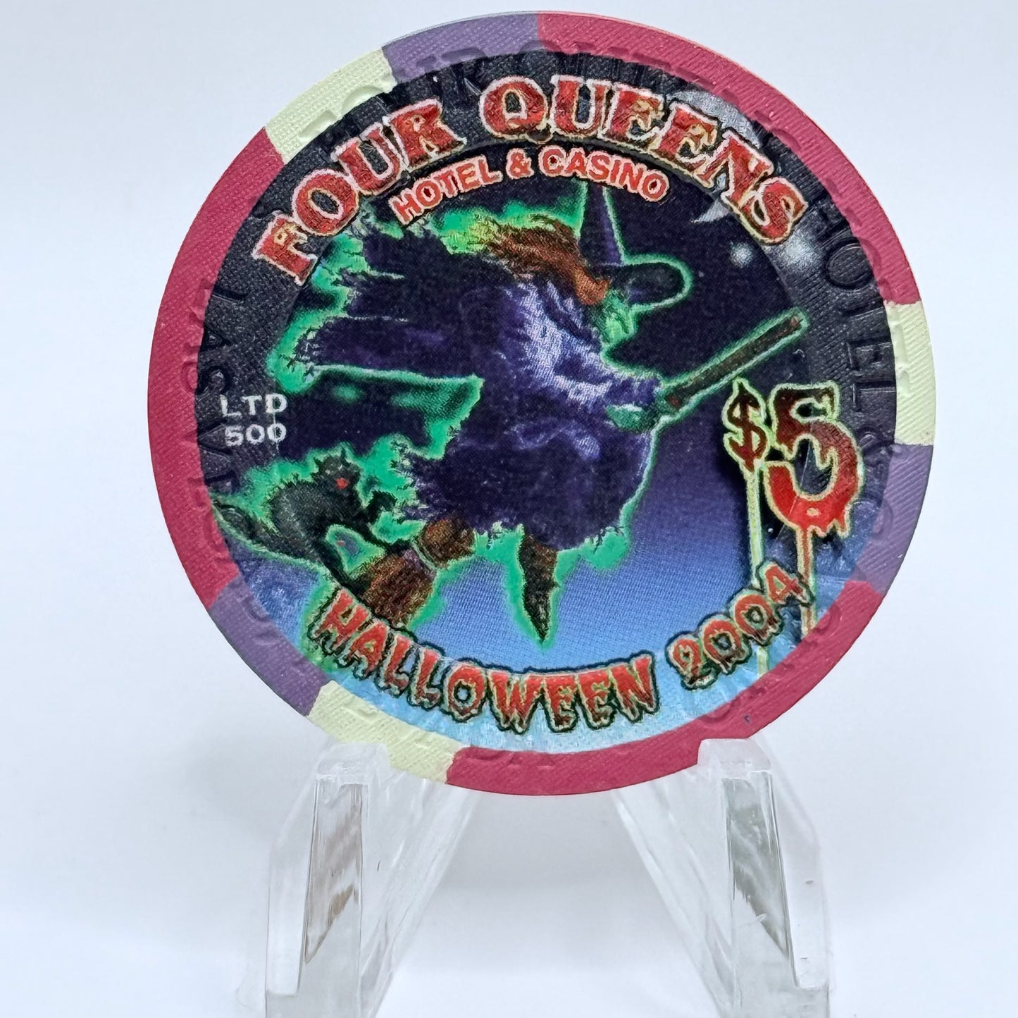 Four Queens Las Vegas Nevada 2004 'Halloween' LE $5 Casino Chip E4048
