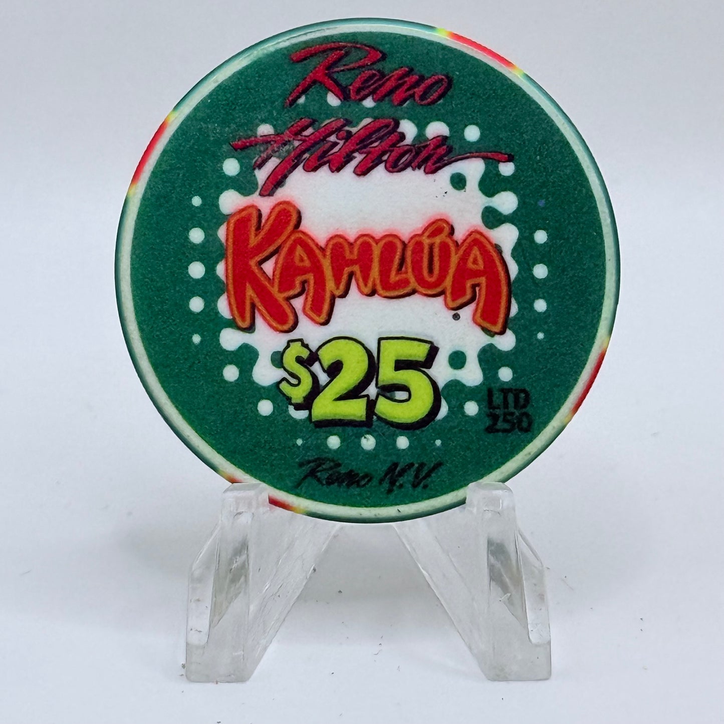 Hilton Resort Reno Nevada 1999 'Hot August Nights' LE $25 Casino Chip V4584
