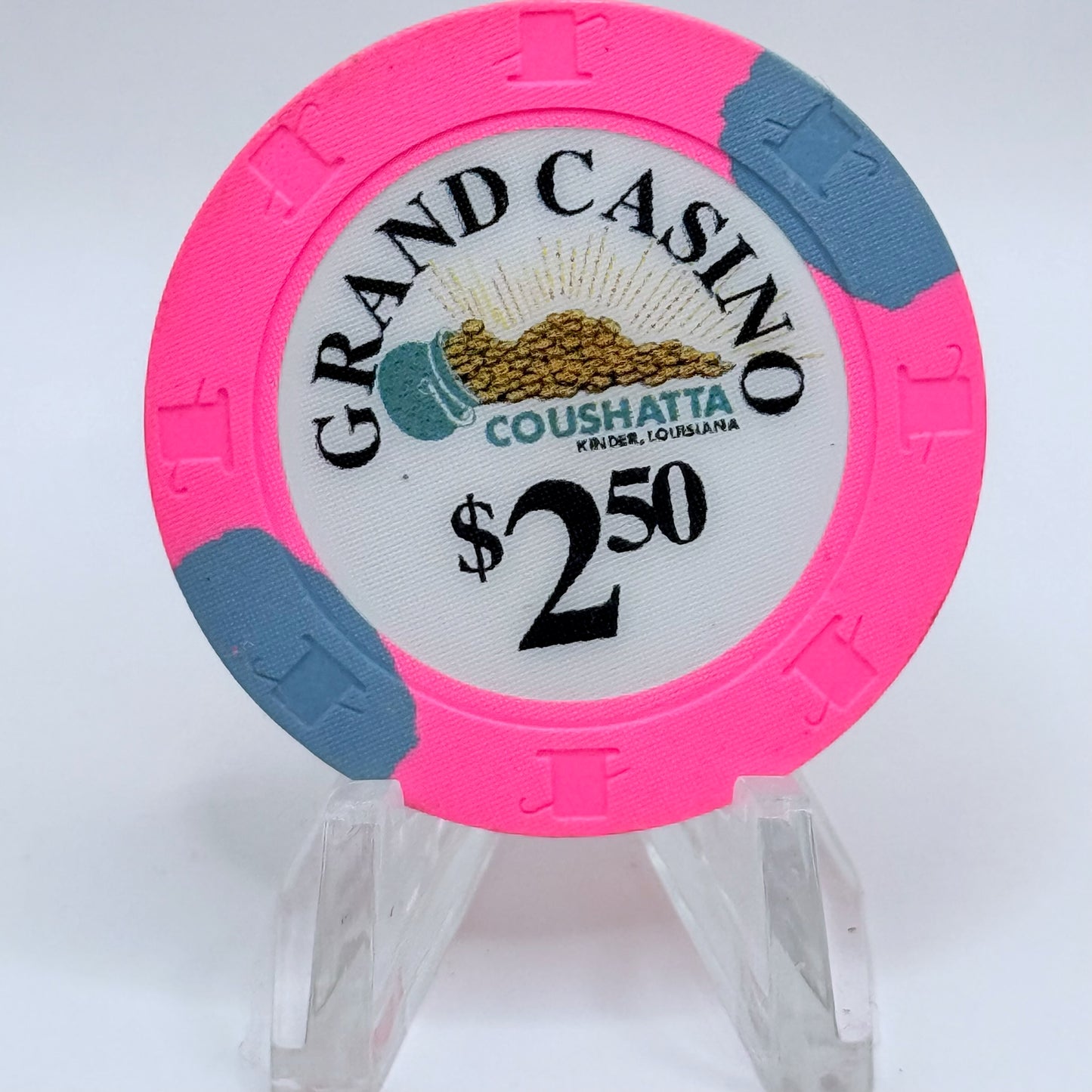 Grand Casino Coushatta Kinder Louisiana Series 250 $2.50 Casino Chip