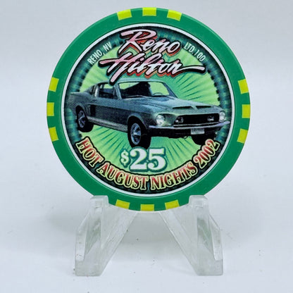 Hilton Resort Reno Nevada 2002 'Hot August Nights' LE $25 Casino Chip E1202