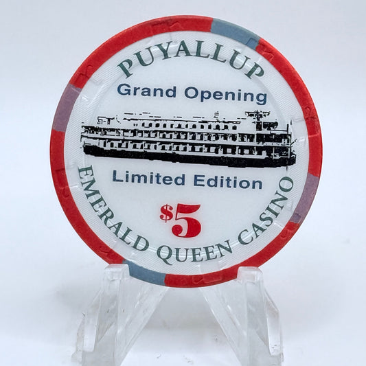 Emerald Queen / EQC Tacoma Washington 'Grand Opening' LE $5 Casino Chip