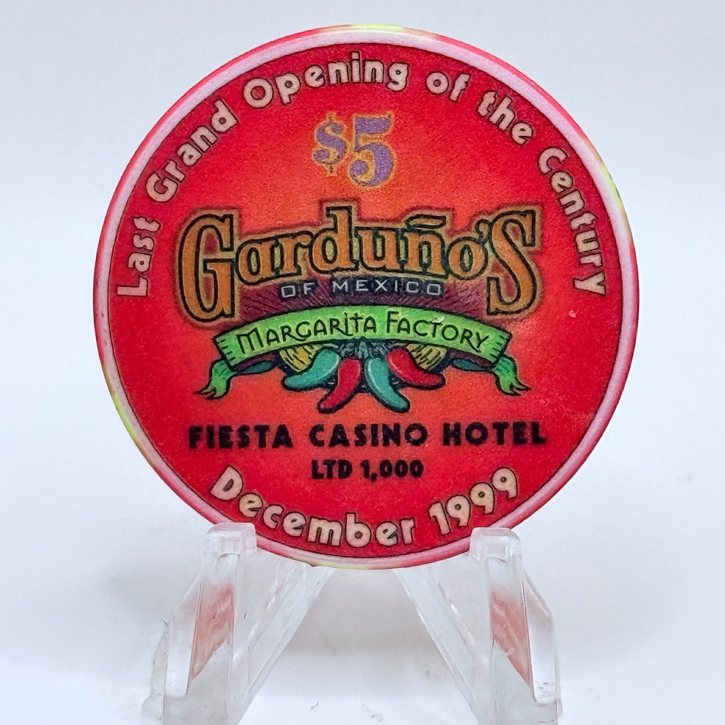 Fiesta Rancho N. Las Vegas Nevada 1999 'Grand Opening' LE $5 Casino Chip V4106