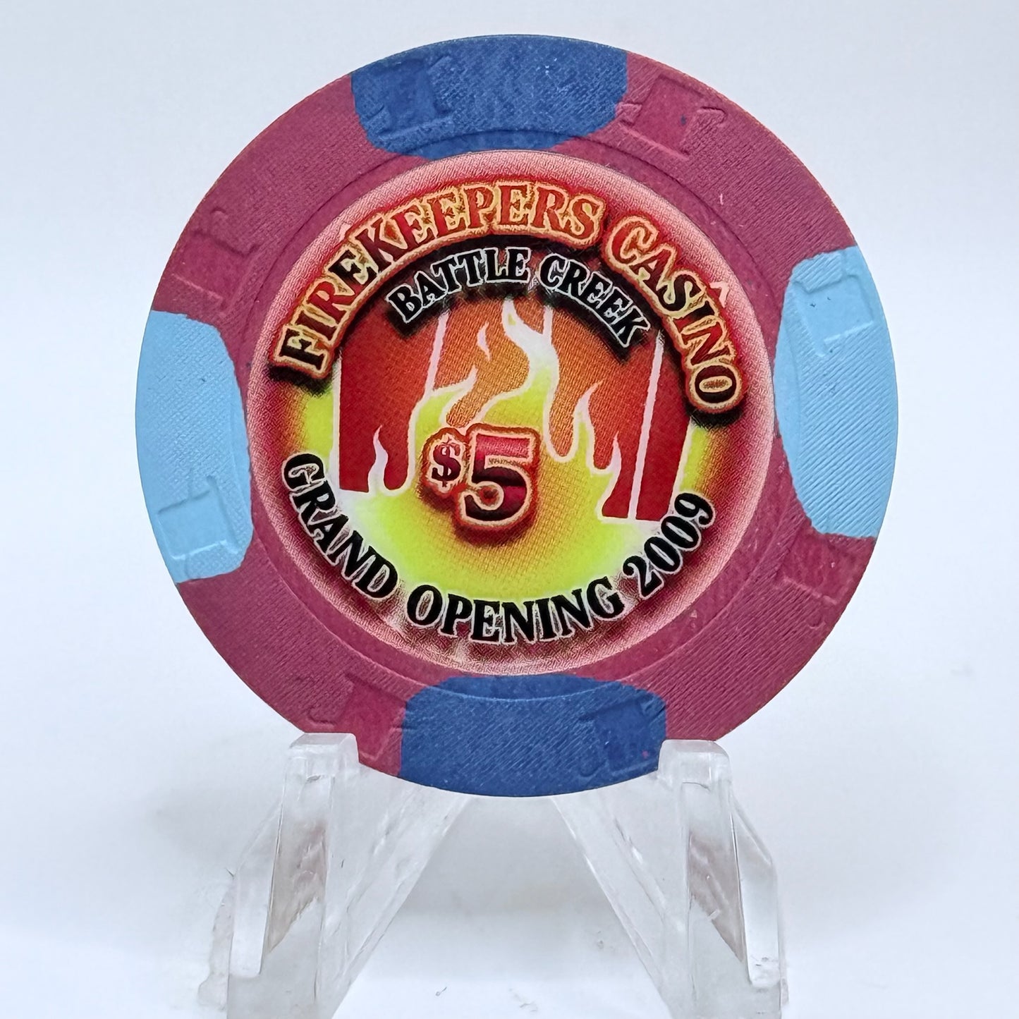 Firekeepers Casino Battle Creek Michigan 2009 'Grand Opening' LE $5 Casino Chip