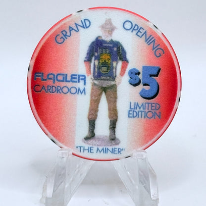 Magic City Flagler Card Room and Casino Miami Florida 'Grand Opening - The Miner' LE $5 Casino Chip