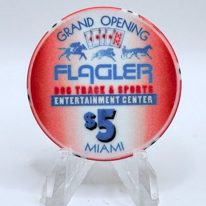 Magic City Flagler Card Room and Casino Miami Florida 'Grand Opening - The Miner' LE $5 Casino Chip
