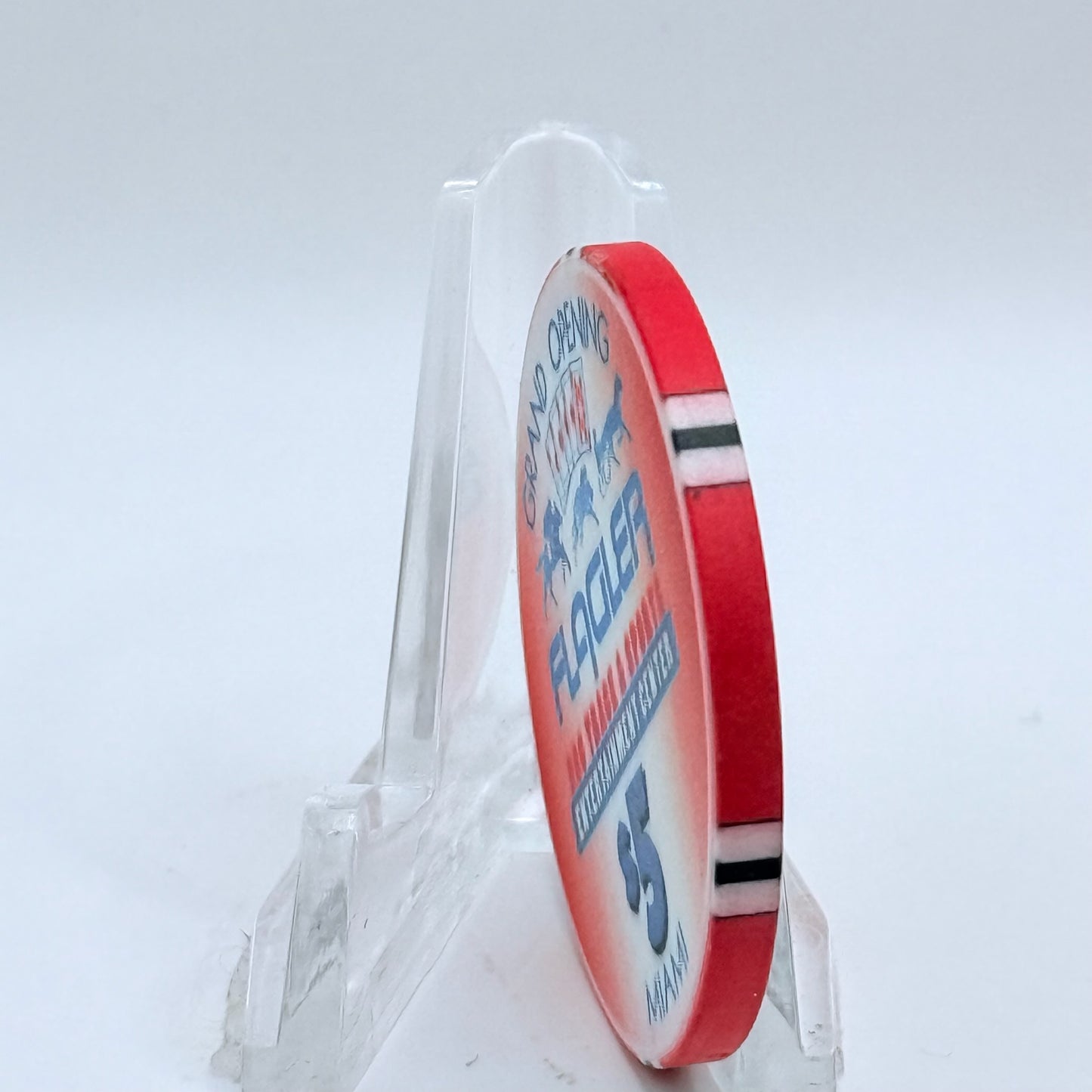 Magic City Flagler Card Room and Casino Miami Florida 'Grand Opening - The Miner' LE $5 Casino Chip