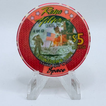 Hilton Resort Reno Nevada 1999 'Space' Series 1 LE $5 Casino Chip V4567