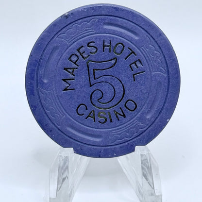 Mapes Hotel Casino Reno Nevada 1948 $5 Casino Chip N5232
