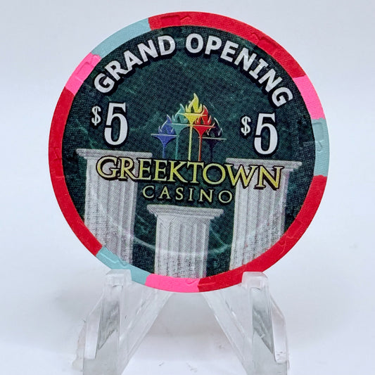 Greektown Detroit Michigan 2000 'Grand Opening' LE $5 Casino Chip