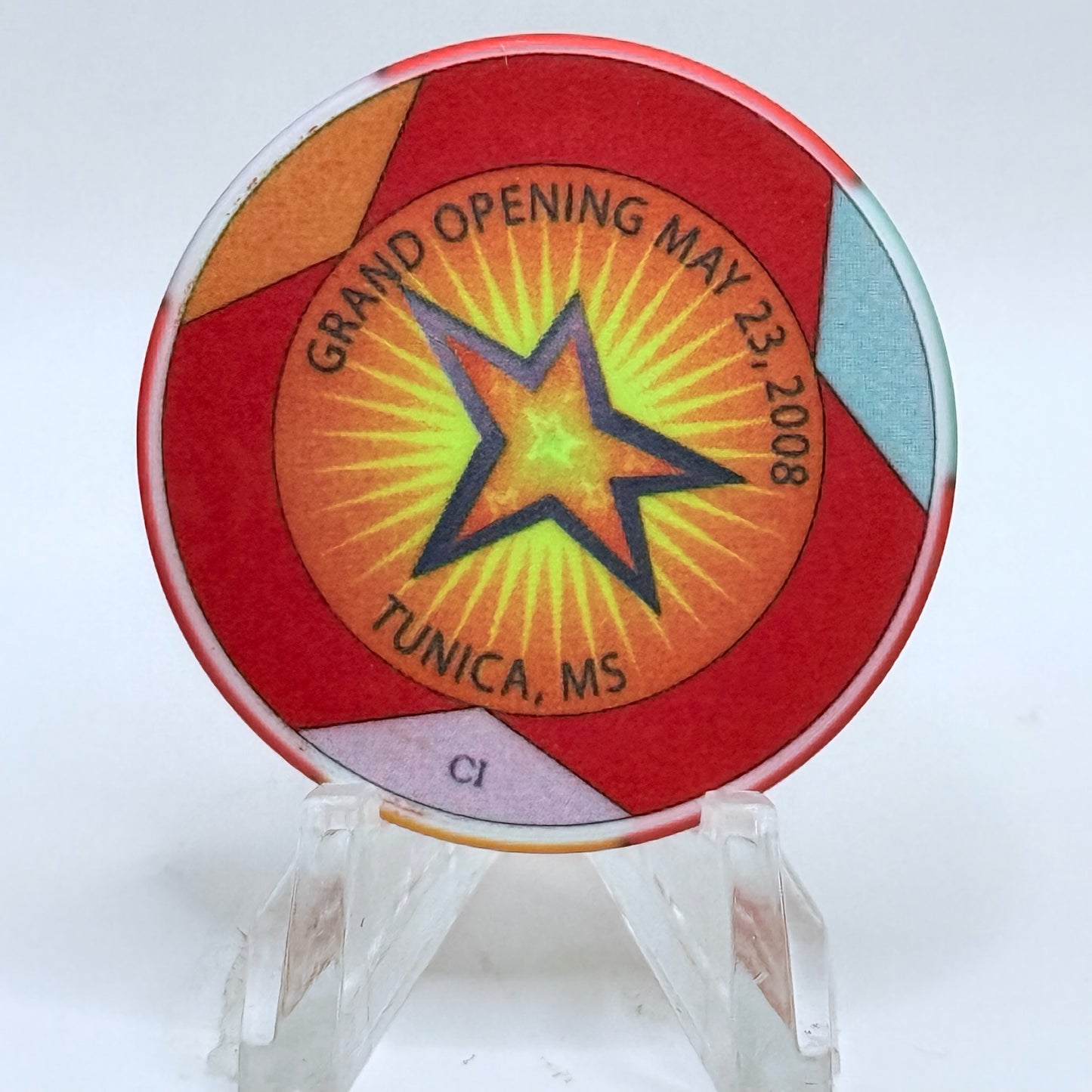 Harrah's (2008-2014) Tunica Mississippi 2008 'Grand Opening' LE $5 Casino Chip