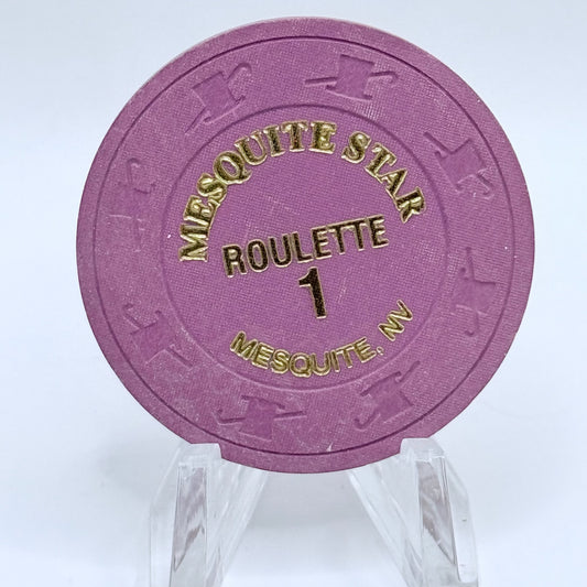 Mesquite Star Mesquite Nevada 1998 Series 2 Roulette Purple Casino Chip E9455
