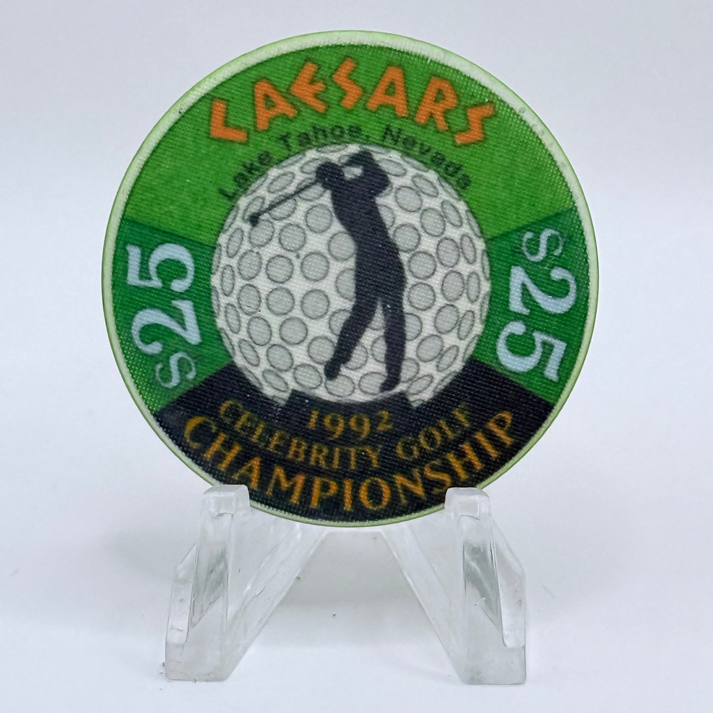 Caesars Tahoe Lake Tahoe Nevada 1992 'Celebrity Golf Championship' LE $25 Casino Chip N0583