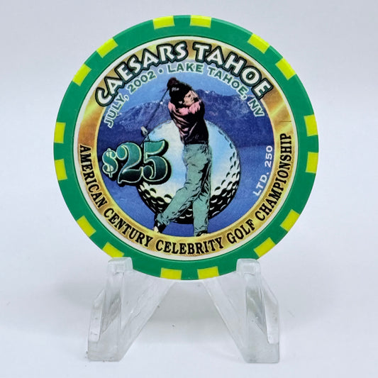 Caesars Tahoe Lake Tahoe Nevada 2002 'American Century Celebrity Golf Championship' LE $25 Casino Chip E0149