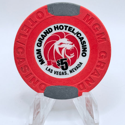 MGM Grand (Theme Hotel) Las Vegas Nevada 2010 $5 Casino Chip E9936