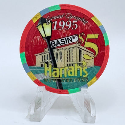 Harrah's - New Orleans New Orleans Louisiana 1995 'Grand Opening' LE $5 Casino Chip
