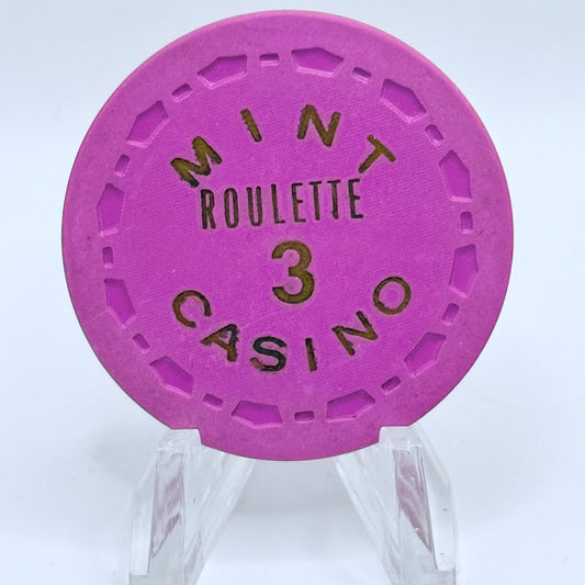 Mint Las Vegas Nevada 1967 Series 203 Roulette Purple Casino Chip N1923