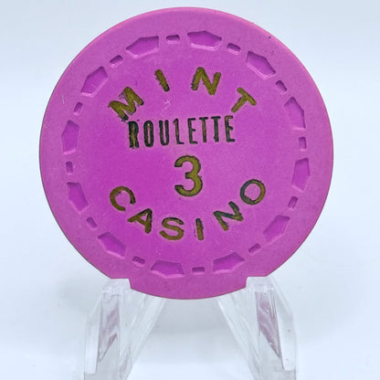 Mint Las Vegas Nevada 1967 Series 203 Roulette Purple Casino Chip N1923