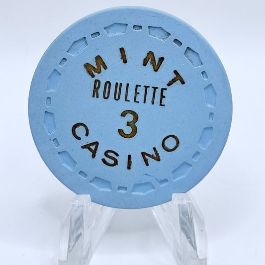 Mint Las Vegas Nevada 1967 Series 203 Roulette Lt Blue Casino Chip N1923