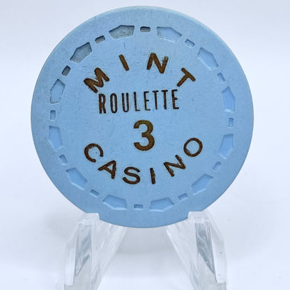 Mint Las Vegas Nevada 1967 Series 203 Roulette Lt Blue Casino Chip N1923