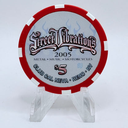 Club Cal-Neva Reno Nevada 2005 'Street Vibrations' LE $5 Casino Chip E4847