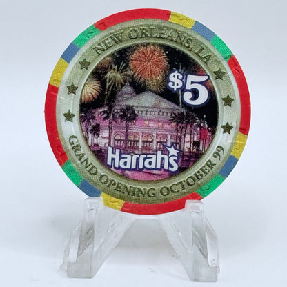 Harrah's - New Orleans New Orleans Louisiana 1999 'Grand Opening' LE $5 Casino Chip