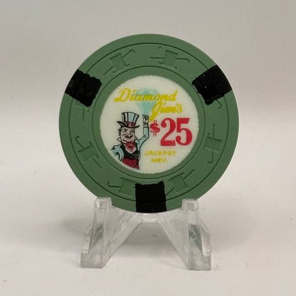 Diamond Jim's Jackpot Nevada 1960 $25 Casino Chip N8155