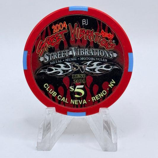 Club Cal-Neva Reno Nevada 2004 'Street Vibrations' LE $5 Casino Chip E3796