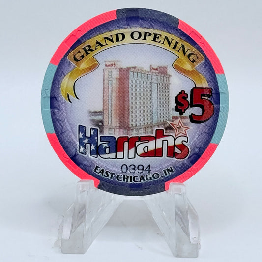 Harrah's Showboat Marina East Chicago Indiana 2002 'Grand Opening' LE $5 Casino Chip