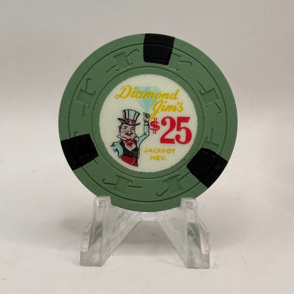 Diamond Jim's Jackpot Nevada 1960 $25 Casino Chip N8155