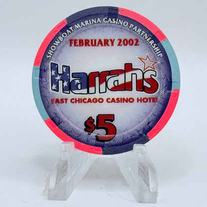 Harrah's Showboat Marina East Chicago Indiana 2002 'Grand Opening' LE $5 Casino Chip
