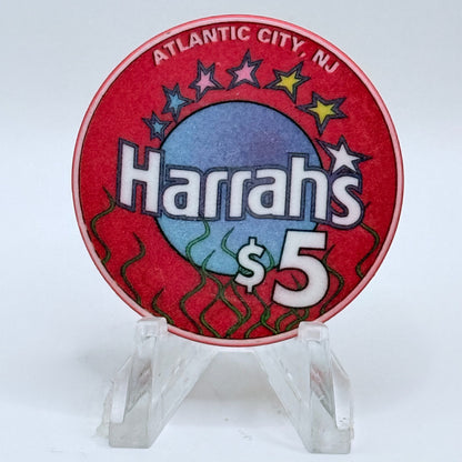 Harrah's (Marina) Atlantic City New Jersey 1996 'Grand Opening' LE $5 Casino Chip