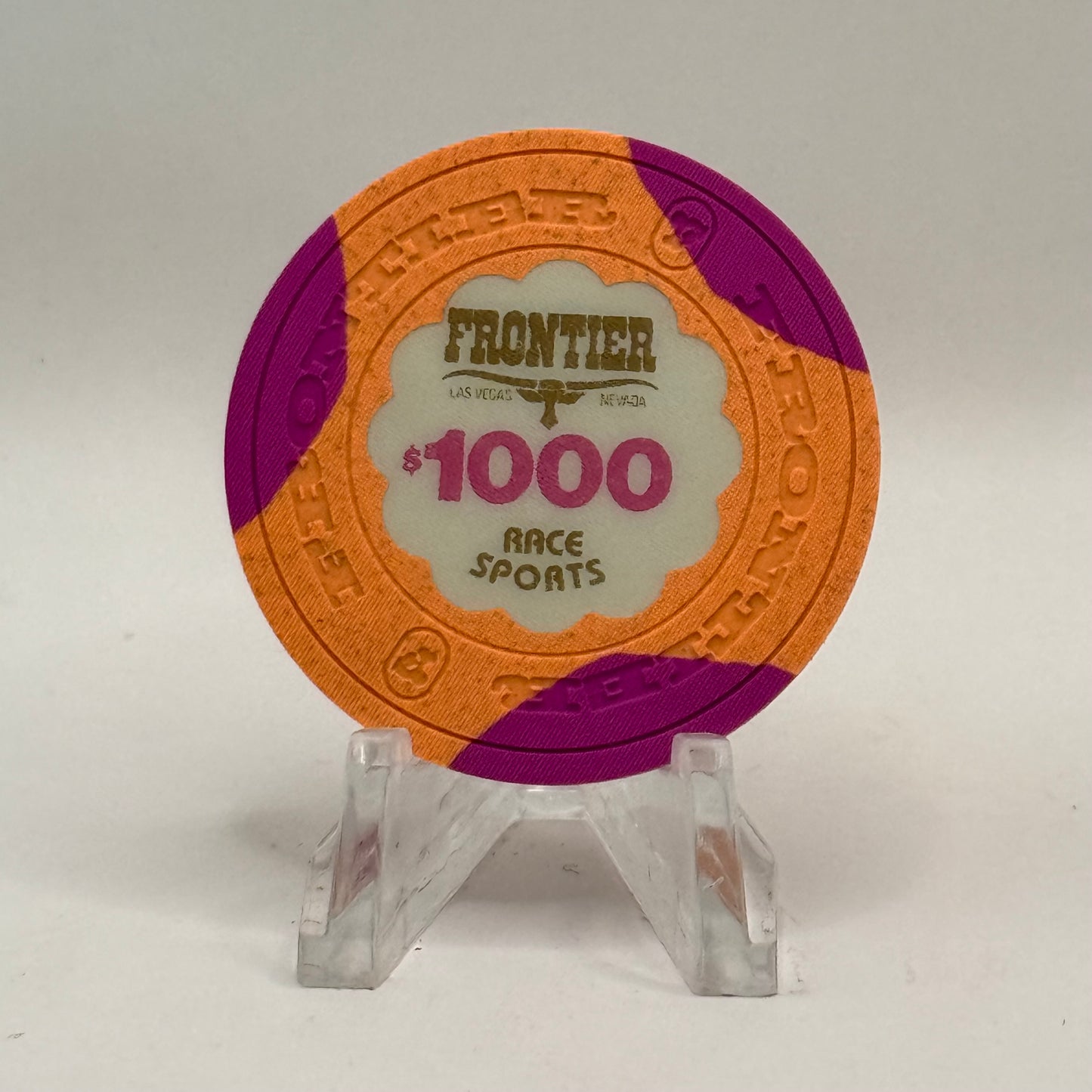 Frontier Hotel Las Vegas Nevada 1980s $1000 Casino Chip N4502