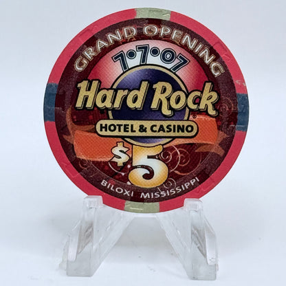 Hard Rock Biloxi Mississippi 2007 'Grand Opening' LE $5 Casino Chip