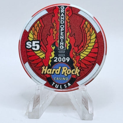 Hard Rock - Tulsa Catoosa Oklahoma 2009 'Grand Opening' LE $5 Casino Chip