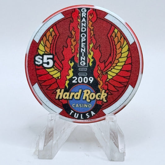 Hard Rock - Tulsa Catoosa Oklahoma 2009 'Grand Opening' LE $5 Casino Chip