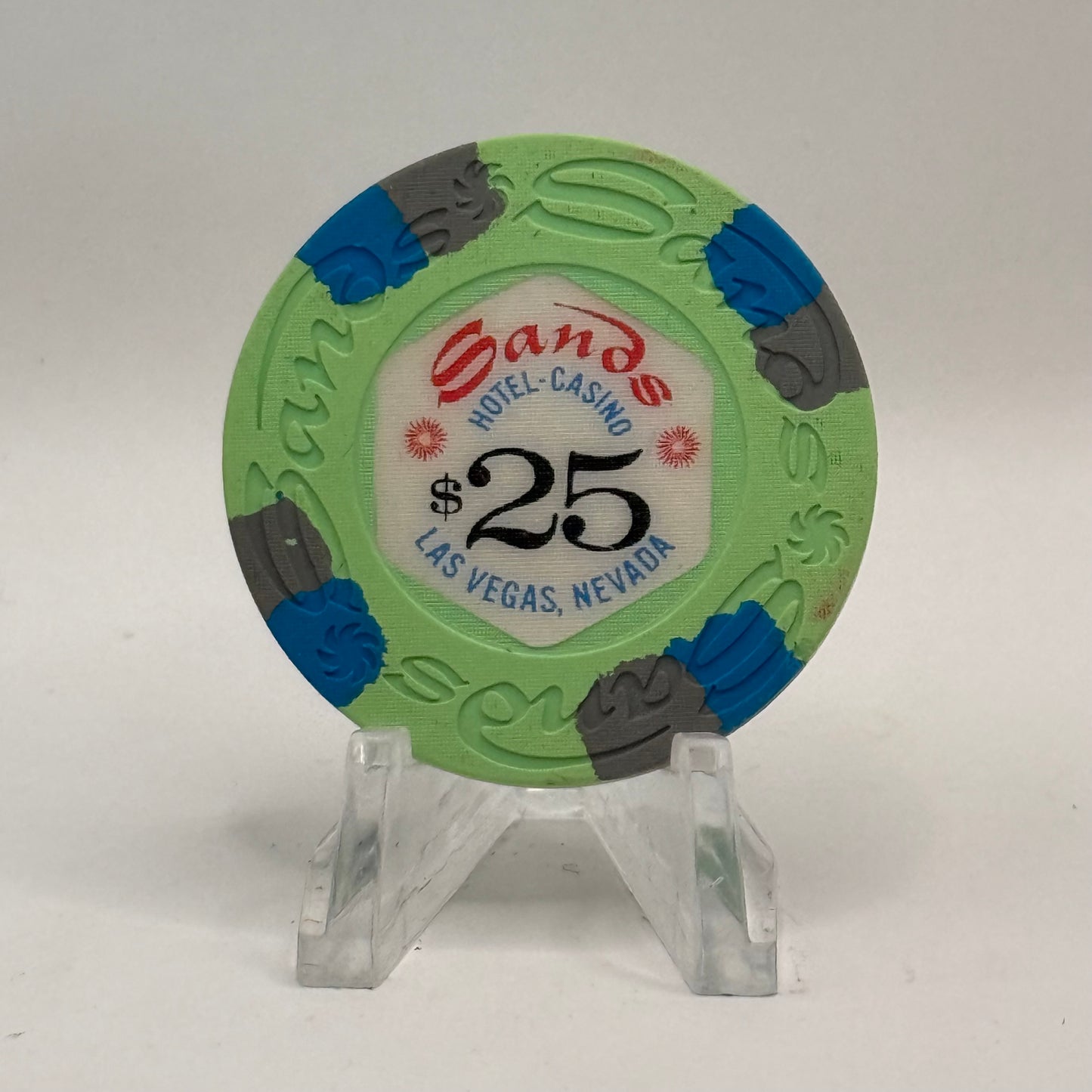 Sands Las Vegas Nevada 1970s $25 Casino Chip N2120