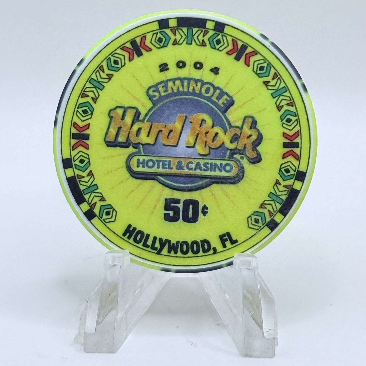 Seminole Hard Rock - Tampa Tampa Florida 2004 'Grand Opening' LE $0.50 Casino Chip
